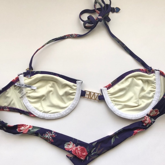 NWT Wildfox Floral underwire swim top - Picture 6 of 8